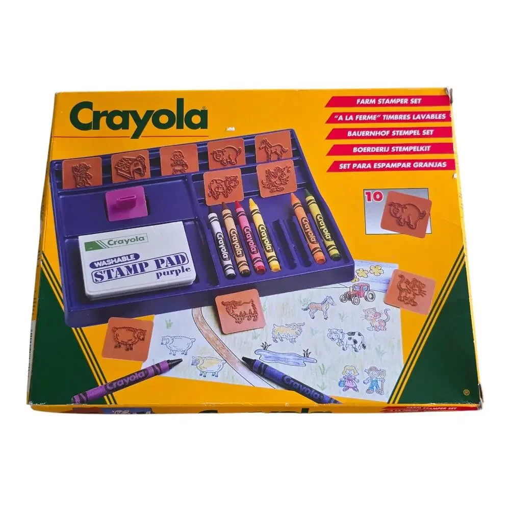 Vintage Crayola Farm Stamper Set Binney Smith Retro 90s